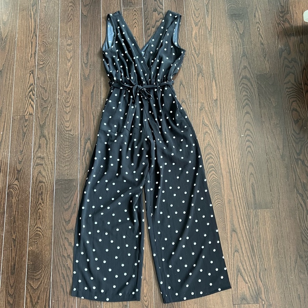 Monteau los angekes polka dot jump suit